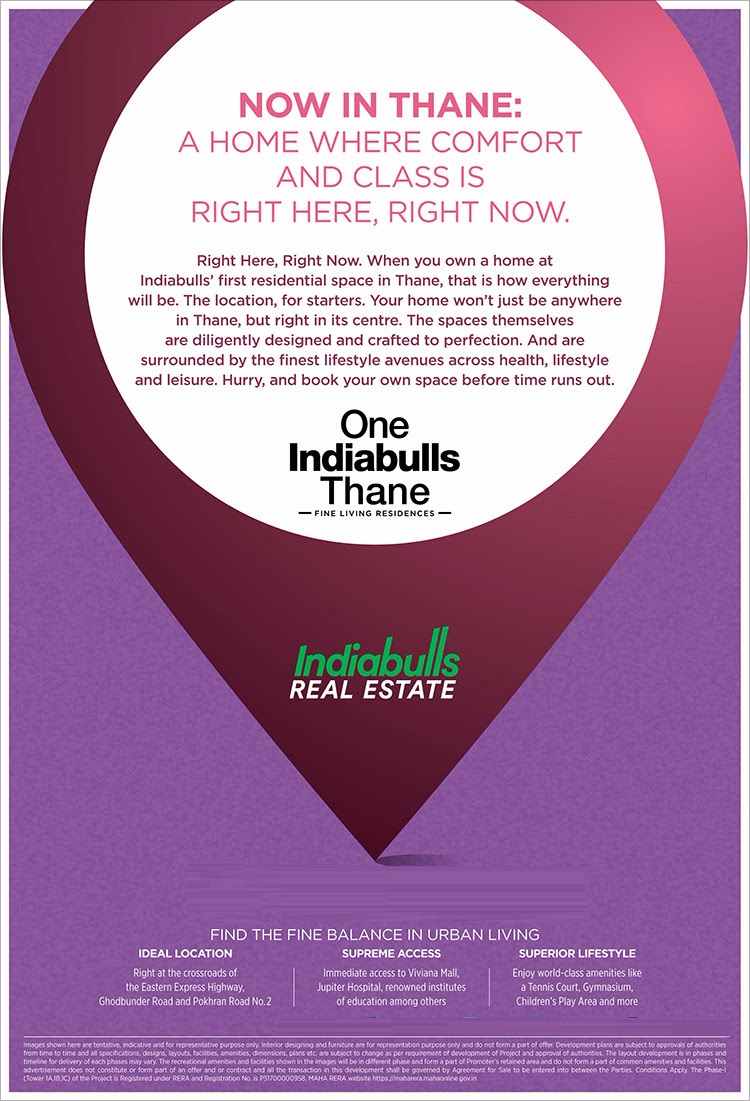 One Indiabulls Thane is a home where comfort & class is right here right now in Mumbai Update