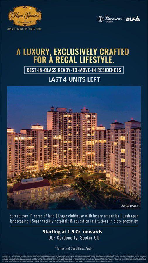 A luxury exclusively crafted for a regal lifestyle at DLF Garden City in Sector 90, Gurgaon