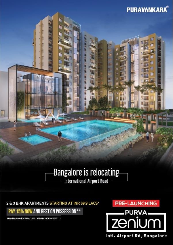 Pay 15% now and rest on possession at Purva Zenium, Bangalore Update