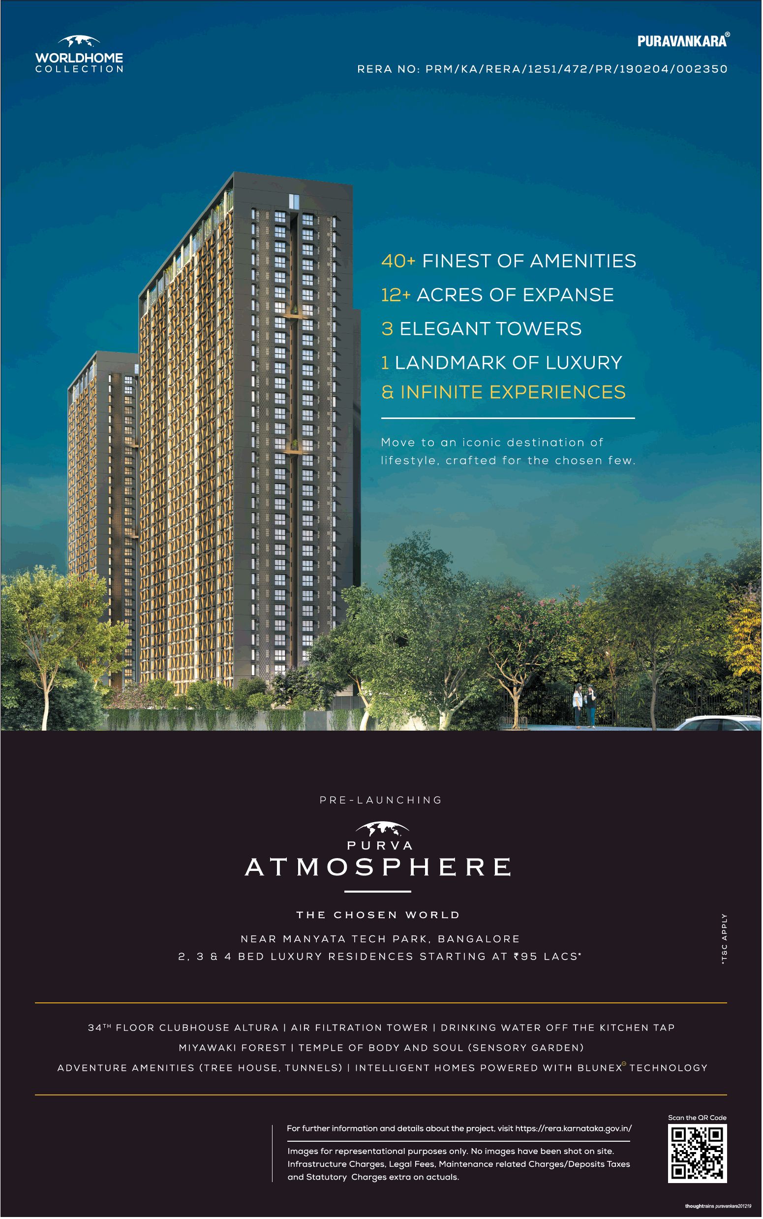 Presenting 40+ finest of amenities at Purva Atmosphere, Bangalore Update