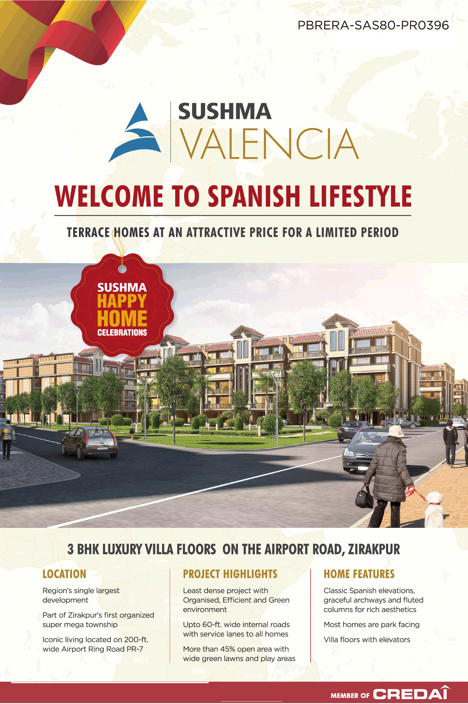 3 BHK luxury villa at Sushma Valencia  Zirakpur, Chandigarh