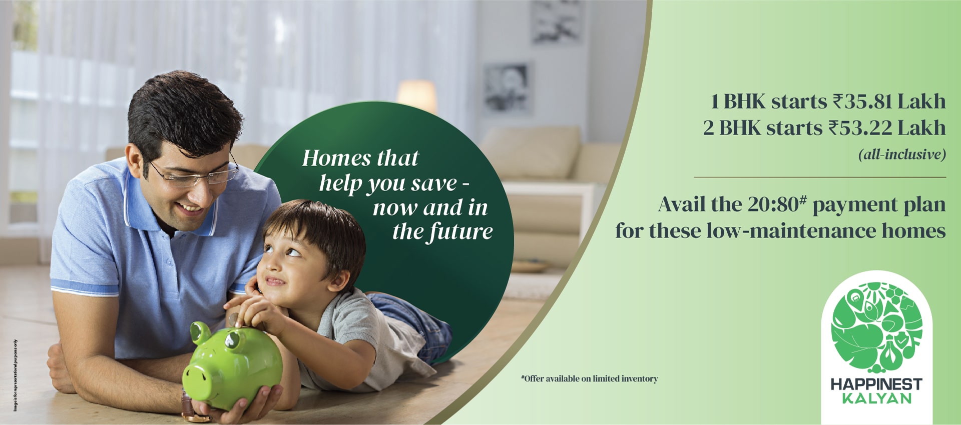 Avail 20:80 payment plan and low-maintenance homes at Mahindra Happinest Kalyan, Mumbai