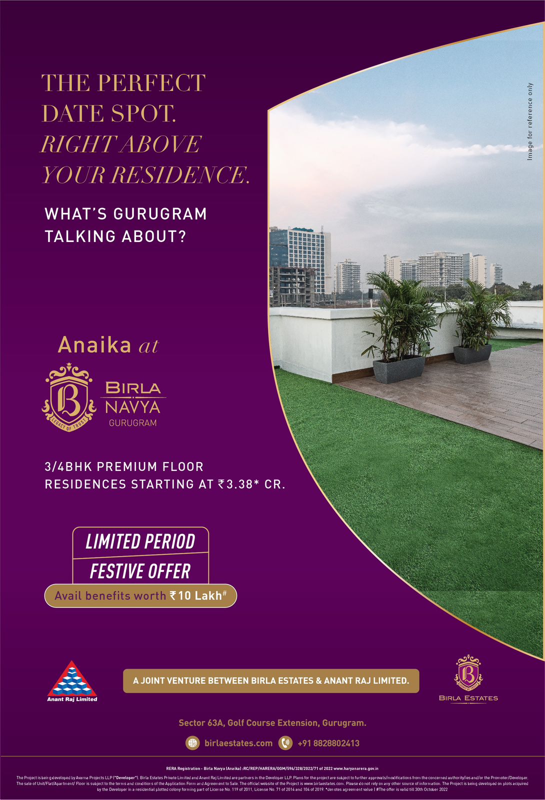 Premium low rise residences with private terraces at Birla Navya, Sector-63A, Gurgaon