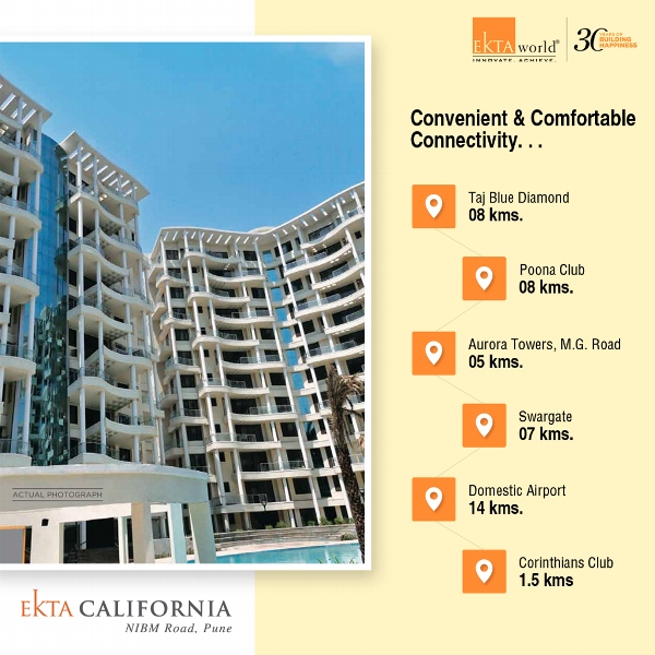 Experience convenient and comfortable connectivity by residing at Ekta California