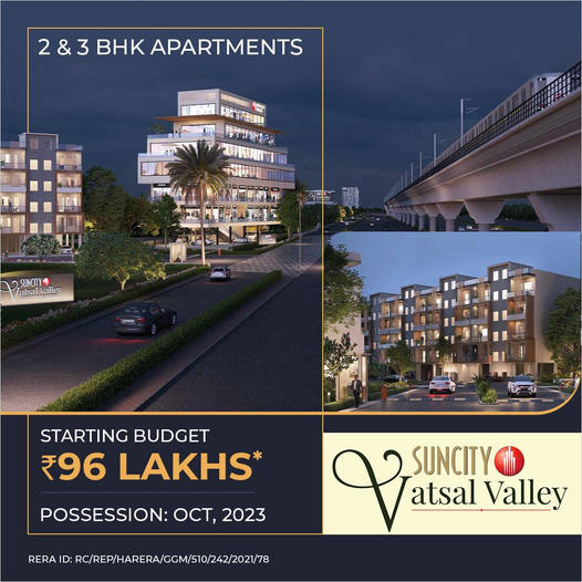 Possession Oct 2023 at Suncity Vatsal Valley in Sector 2, Gurgaon