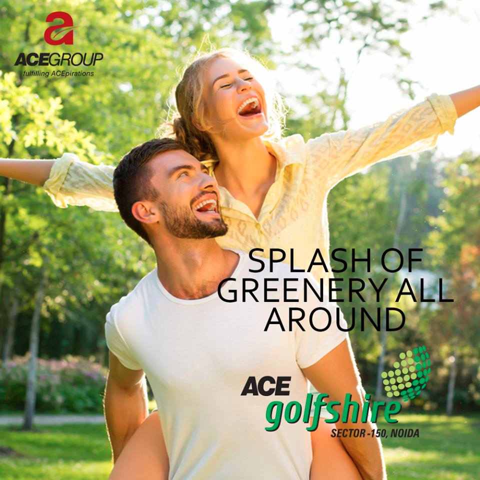 Home buyers now enjoy the greenery all around you at Ace Golf Shire in Noida