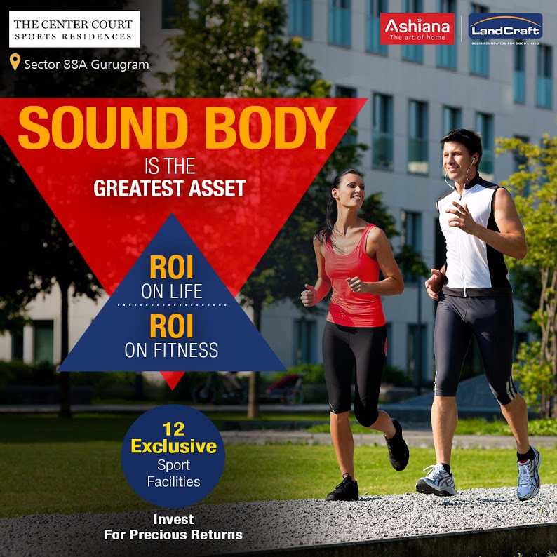 Enjoy 12 exclusive sports facilities at Ashiana Landcraft The Center Court in Gurgaon