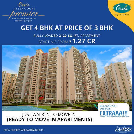 Orris Aster Court Premier brings you premium apartments in Sec 85, the heart of Gurugram
