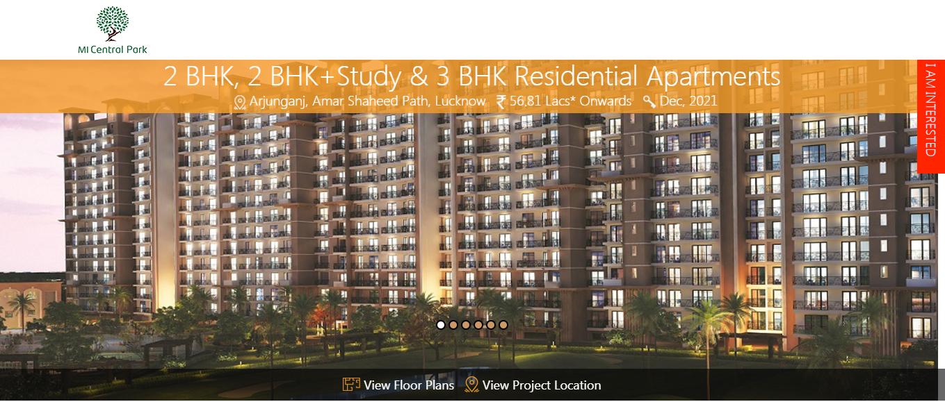 Buy 2 & 3 bhk apartments at Rs. 56.81 lakhs at MI Central Park in Lucknow Update