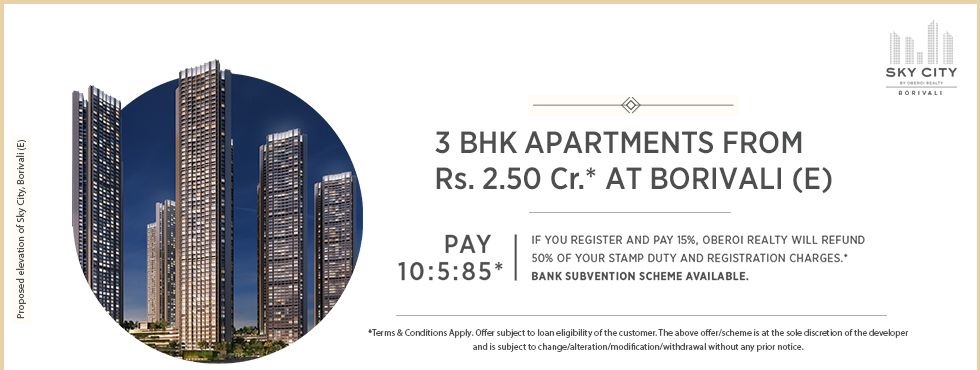 10:5:85 payment plan scheme at Oberoi Sky City in Mumbai Update