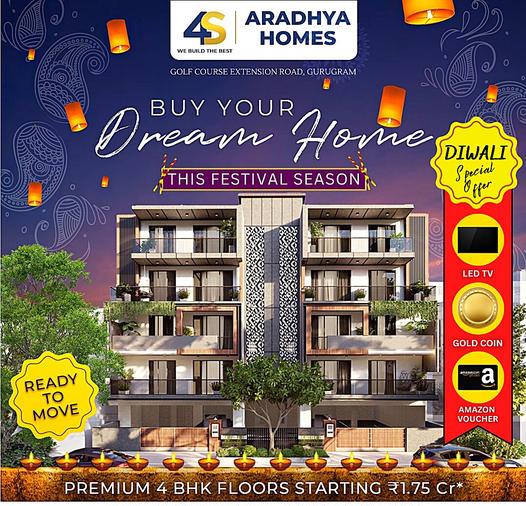 Premium 4 BHK floor price starting Rs 1.75 Cr at 4S Aradhya Homes in Sector 67A, Gurgaon Update