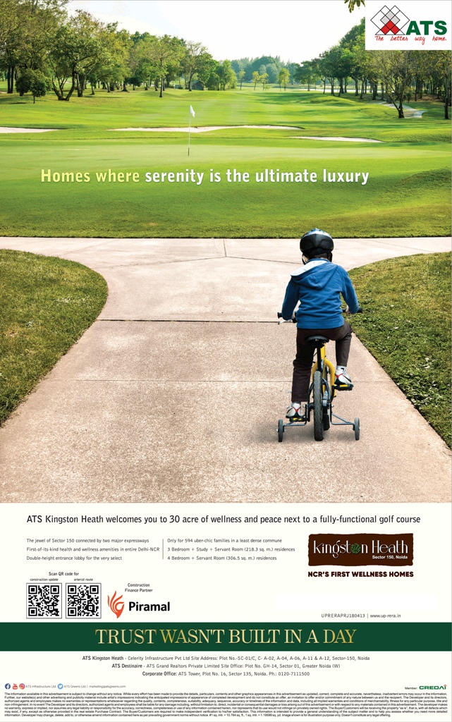 ATS Kingston Heath welcomes you to 30 acre of wellness and peace next to a fully-functional golf course, Noida