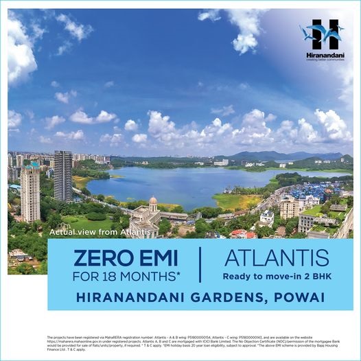 Zero EMI for 18 months at Hiranandani Gardens in Mumbai