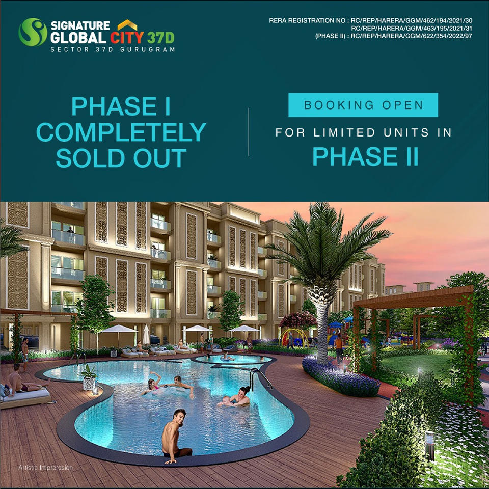 Booking open for limited units in phase 2 at Signature Global City 37D, Gurgaon
