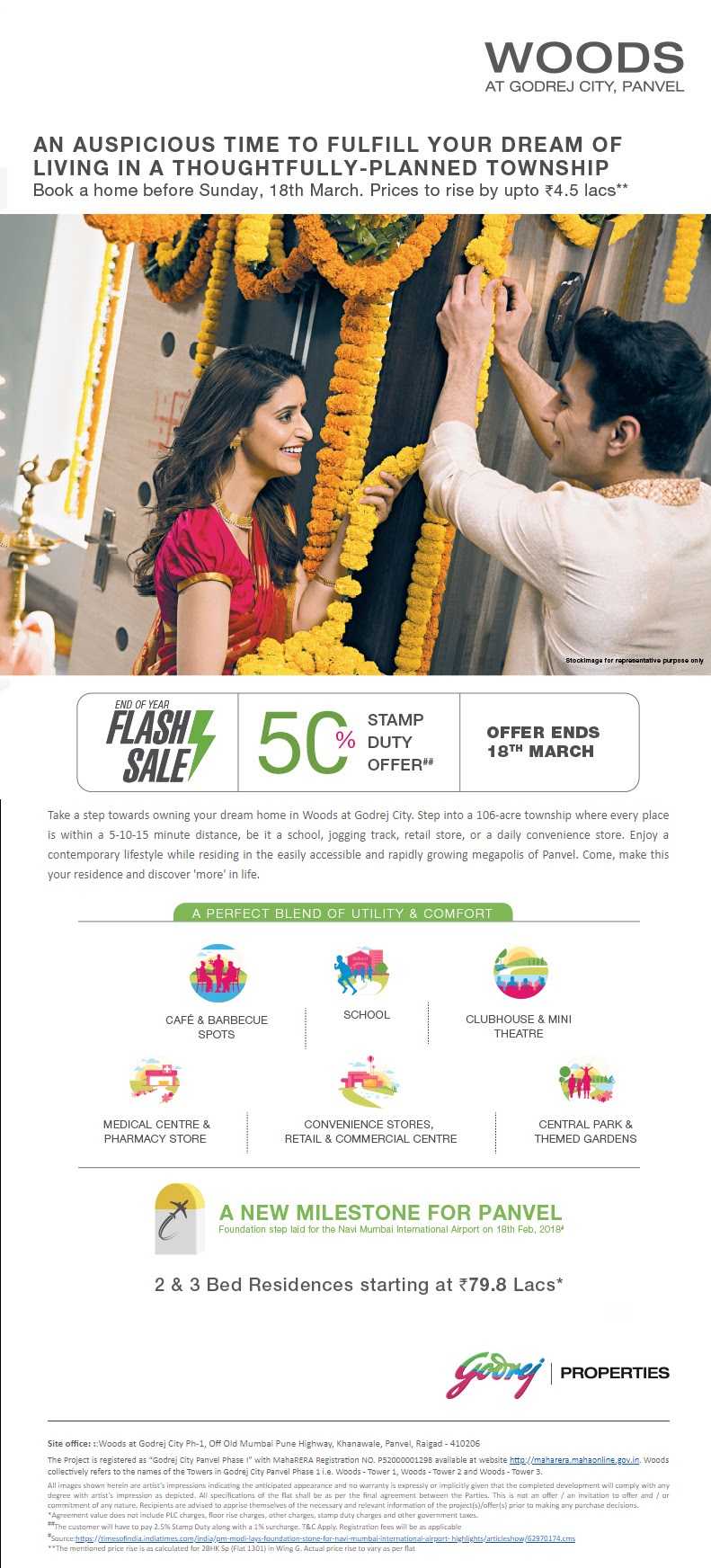 Book your home with 50% stamp duty offer at Godrej Woods in Navi Mumbai