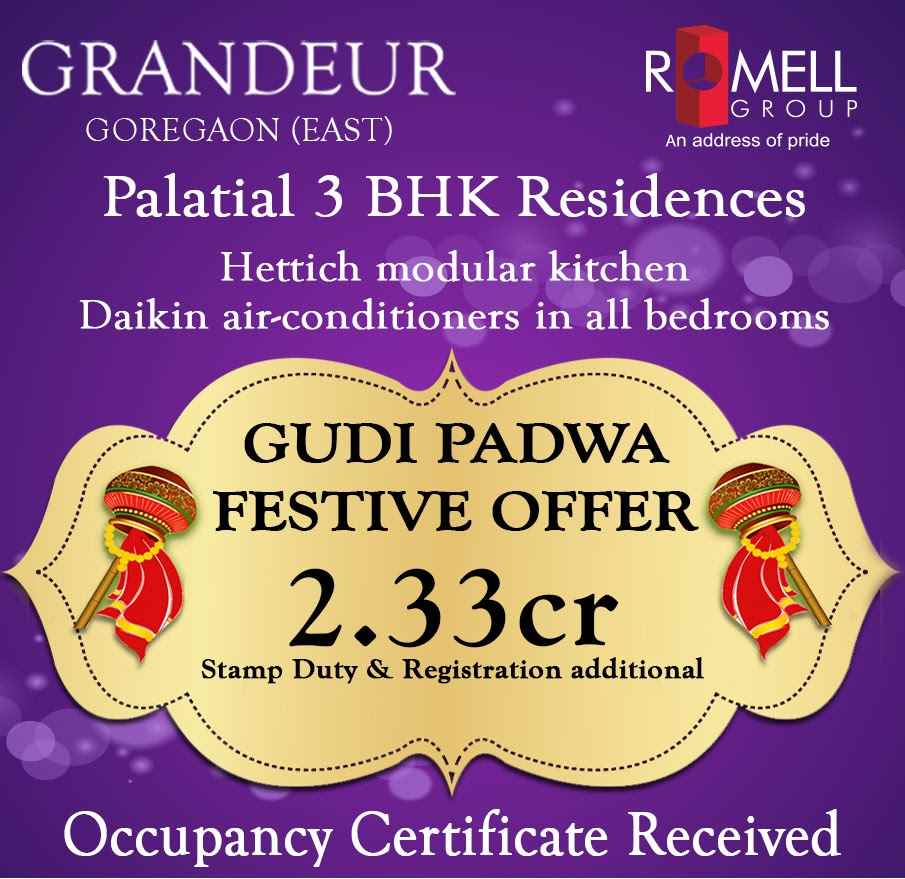 Book 3 BHK during Gudi Padwa Festive offer at Romell Grandeur in Mumbai