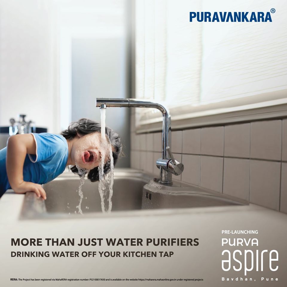 Drinking water off your kitchen tap at Purva Aspire, Pune Update