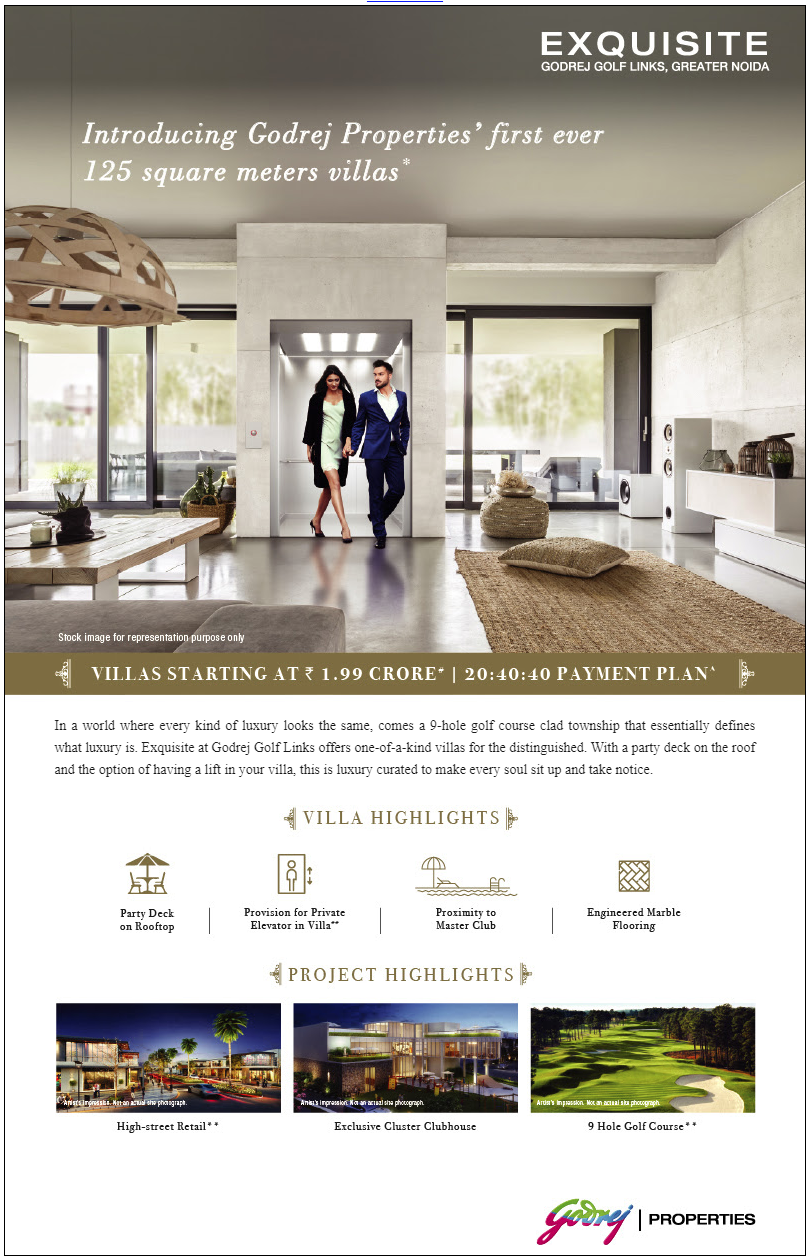 Avail 20:40:40 Payment Plan at Godrej Exquisite in Greater Noida