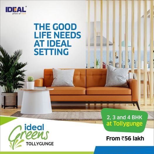 Book 2, 3 and 4 BHK home from Rs 56 Lac at Ideal Greens in Kolkata Update