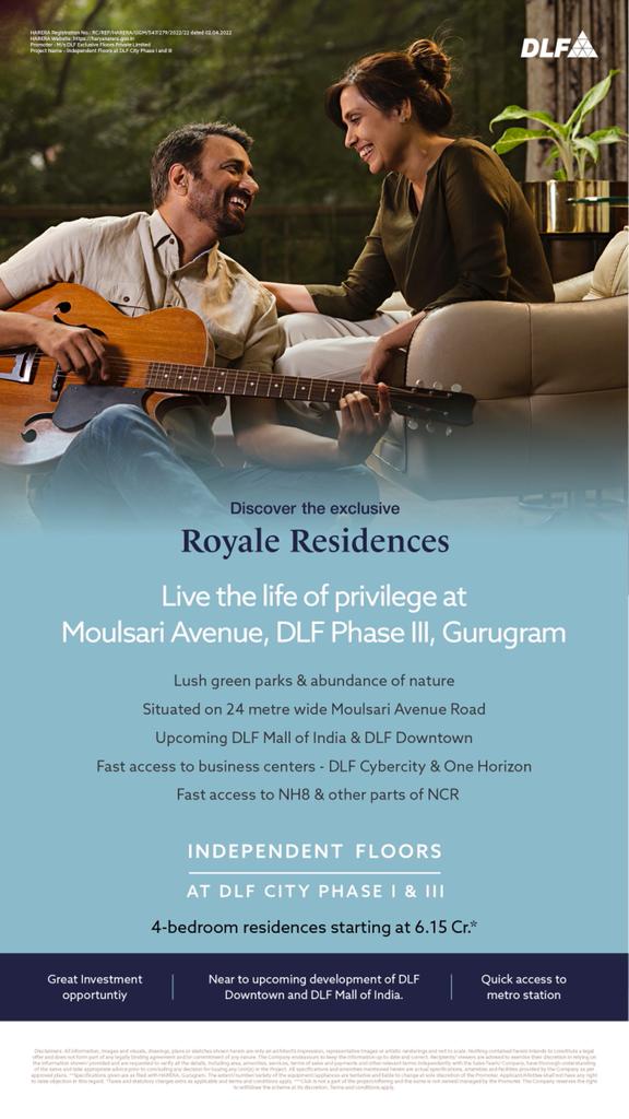 Book 4 BHK residences price starting Rs 6.15 Cr. at DLF Royale Residences, Gurgaon