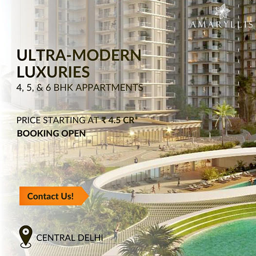 Booking open price starting Rs 4.5 Cr at Unity The Amaryllis in New Delhi Update