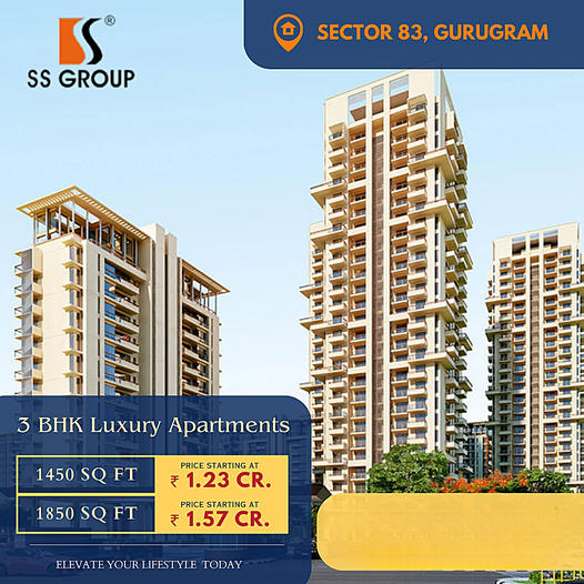 Discover the best price quote for exquisite 3 BHK apartments by SS Cendana Residence in Sector 83, Gurgaon