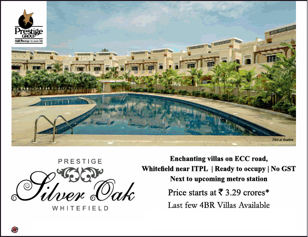 4 BHK villa at Rs 3.29 Cr in Prestige Silver Oak, Bangalore