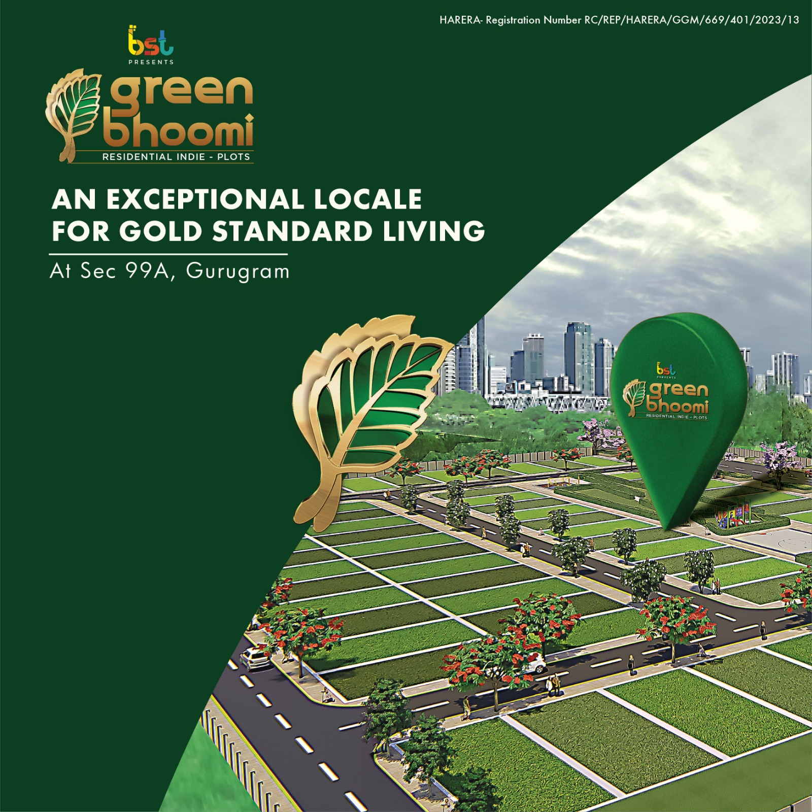 BST Green Bhoomi Plots an exceptional locale for gold standard living at Sector 99A, Gurgaon