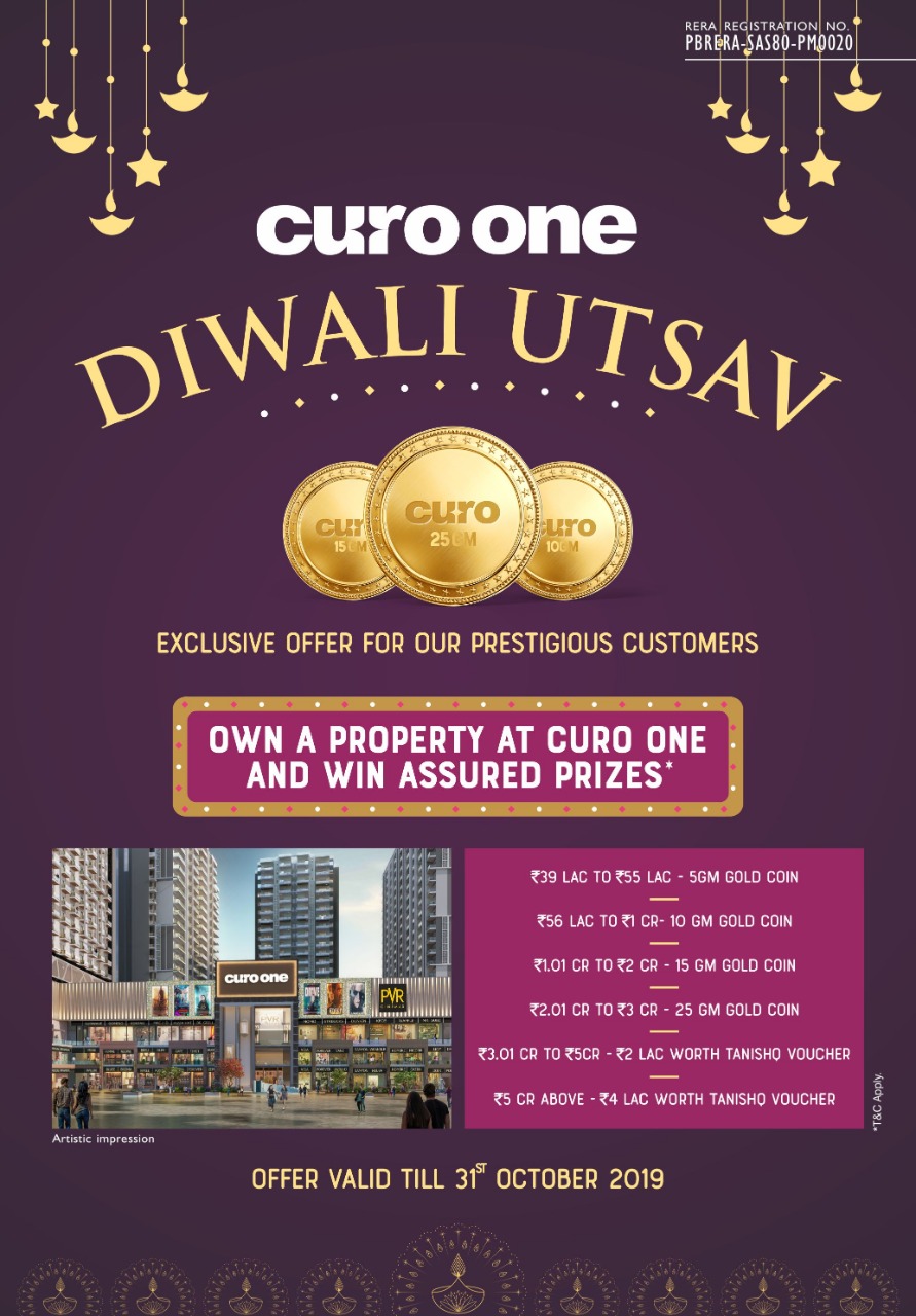 Own a property at Curo One and win assured prizes in Chandigarh