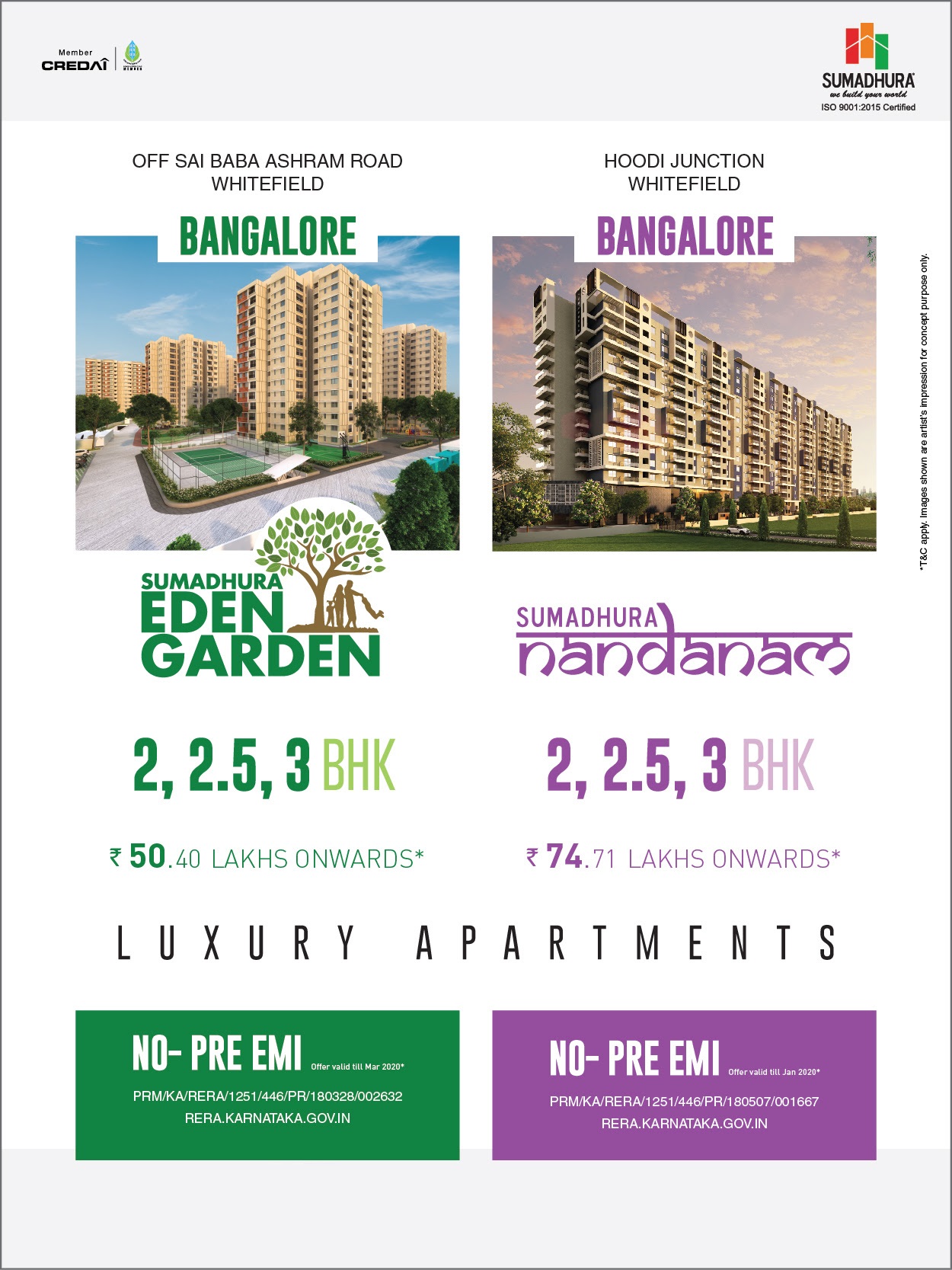 Sumadhura Group presents Eden Garden & Nandanam in Bangalore Update