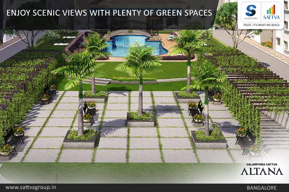 Enjoy scenic views with plenty of green spaces at Salarpuria Sattva Altana Update