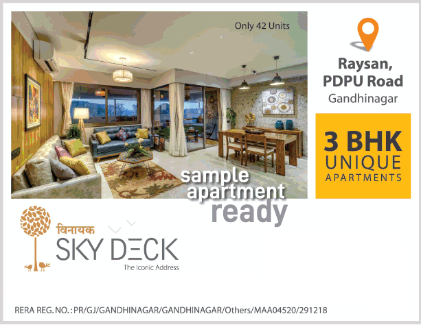 Sample apartment ready at Vinayak Skydeck in Ahmedabad