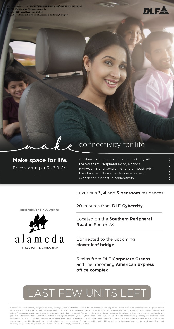 Luxurious 3, 4 & 5 BHK residences Rs 3.9 Cr at DLF Alameda in Sector 73, Gurgaon