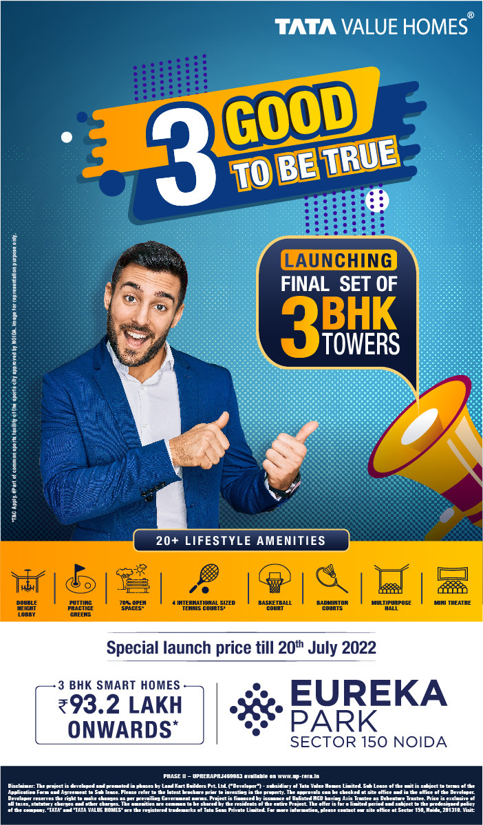 Launching final set of 3 BHK Tower at Tata Eureka Park, Noida