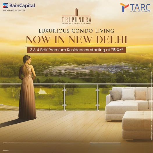 Presenting  a perfect blend of luxury and comfort living spaces at Tarc Tripundra in Main Bijwasan Road, Delhi.