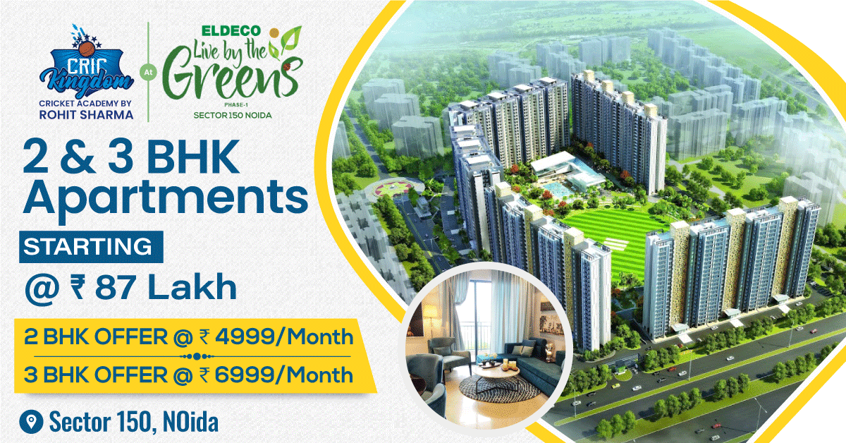 Book 2 and 3 BHK apartments price starting Rs 87 Lac at Eldeco Live By The Greens in Noida