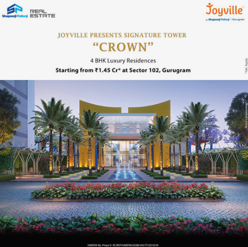 Shapoorji Joyville Presents Signature Tower Crown at Sector 102, Gurgaon.