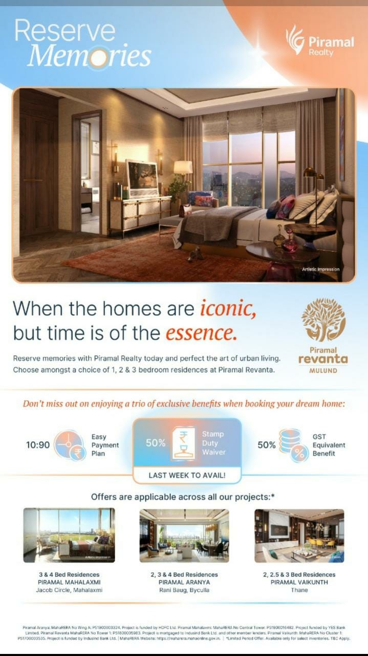 Easy payment plan 10:90 at Piramal Revanta in Mumbai