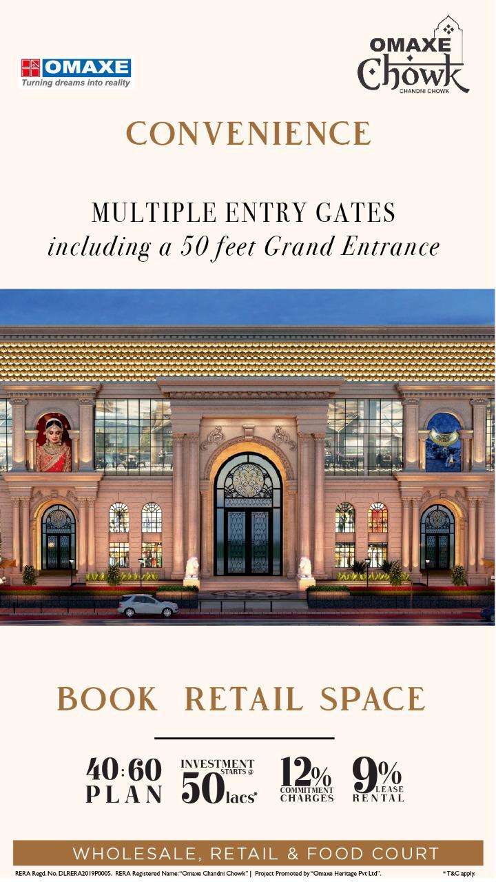 40:60 payment plan at Omaxe Chowk in Chandni Chowk, New Delhi