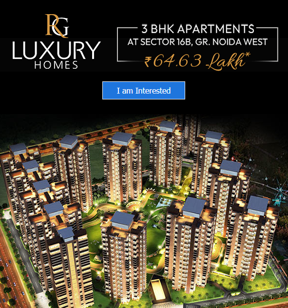 Book 3 BHK apartments Rs 64.63 Lac onwards at RG Luxury Homes, Greater Noida