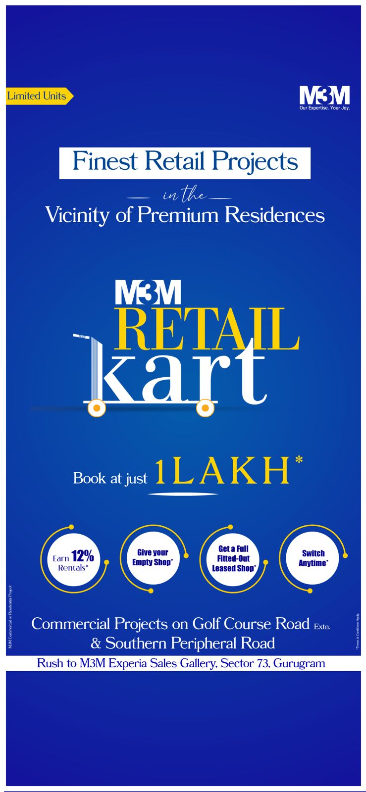 Finest retail projects in the vicinity of premium residences in M3M Projects Update
