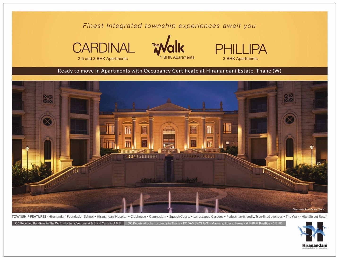 Ready to move in Apartments with Occupancy Certificate at Hiranandani Estate, Thane West