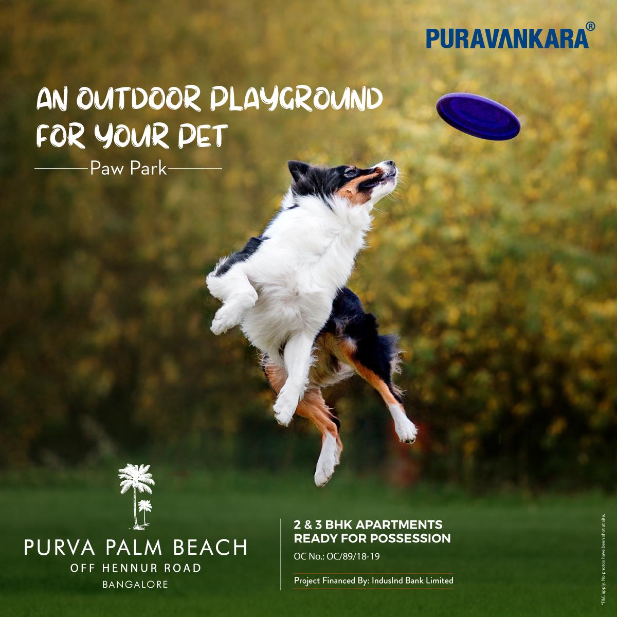 One of a kind Paw park ar Purva Palm Beach, Bangalore
