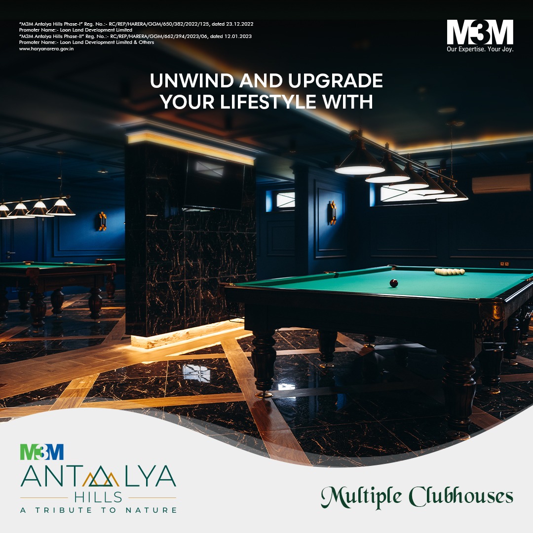 Luxury amenities at M3M Antalya Hills in  Sector 79, Gurgaon