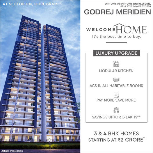 Don't miss the last chance to secure your dream home at Godrej Meridien, Sector 106, Gurgaon