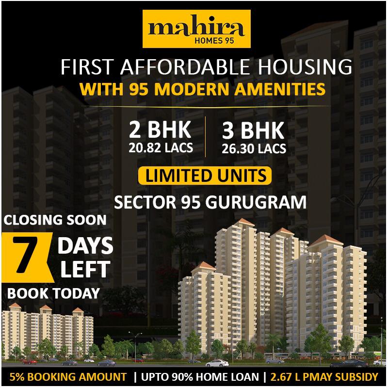 First affordable housing with 95 modern amenities at Mahira Homes in Gurgaon