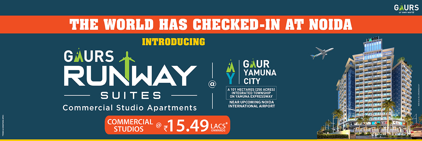 Introducing Gaur Runway suites commercial studio apartments in Greater Noida