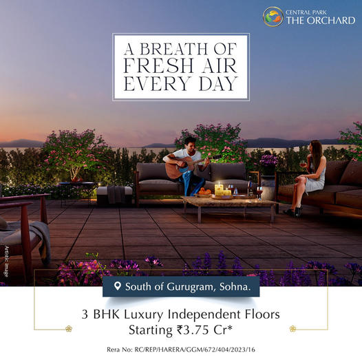 Presenting The Orchard by Central Park at south of Gurgaon, Sohna  the global township of future Update