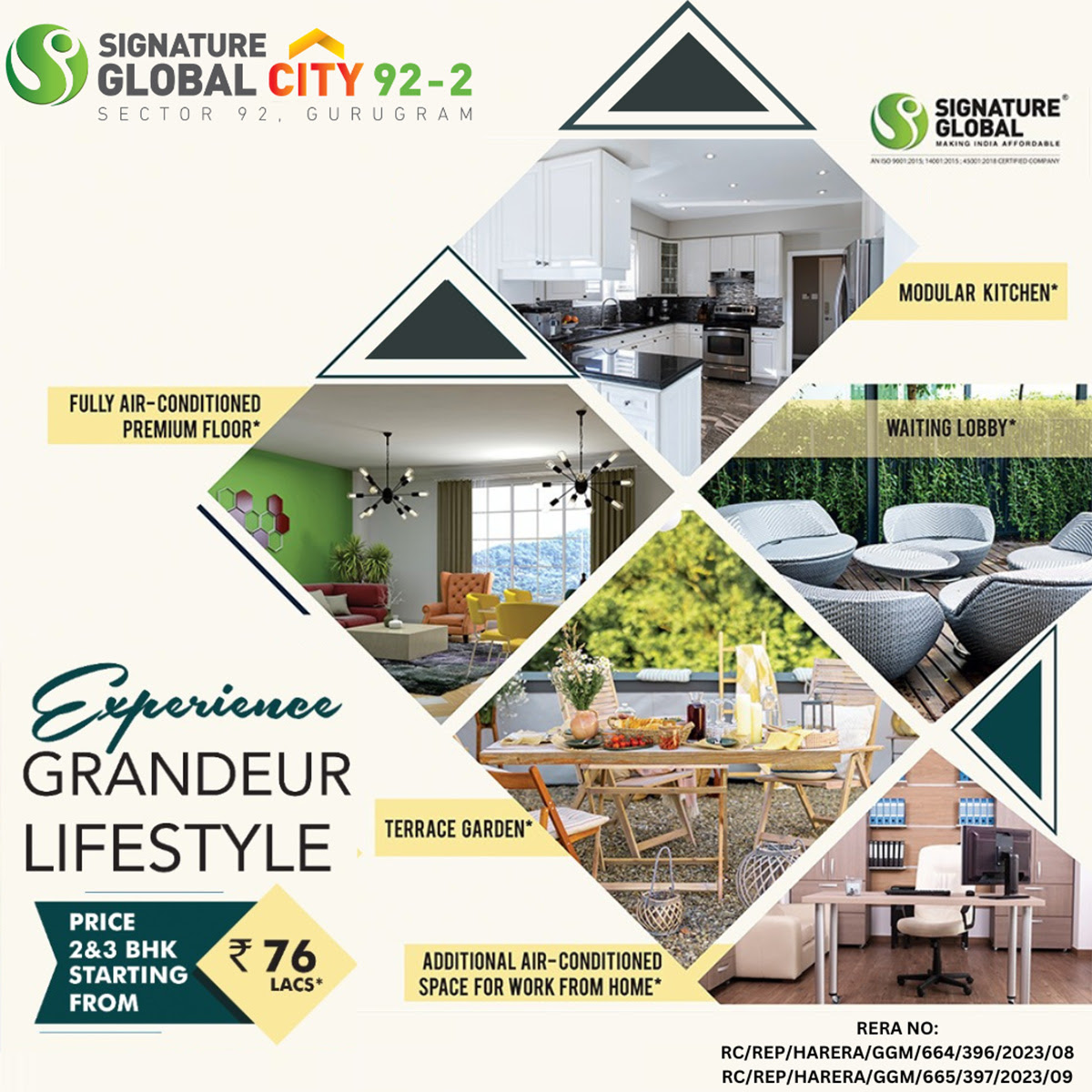 Book with Rs 1 Lac & get benefit of Rs 4 Lac at Signature Global City 92-2, Gurgaon