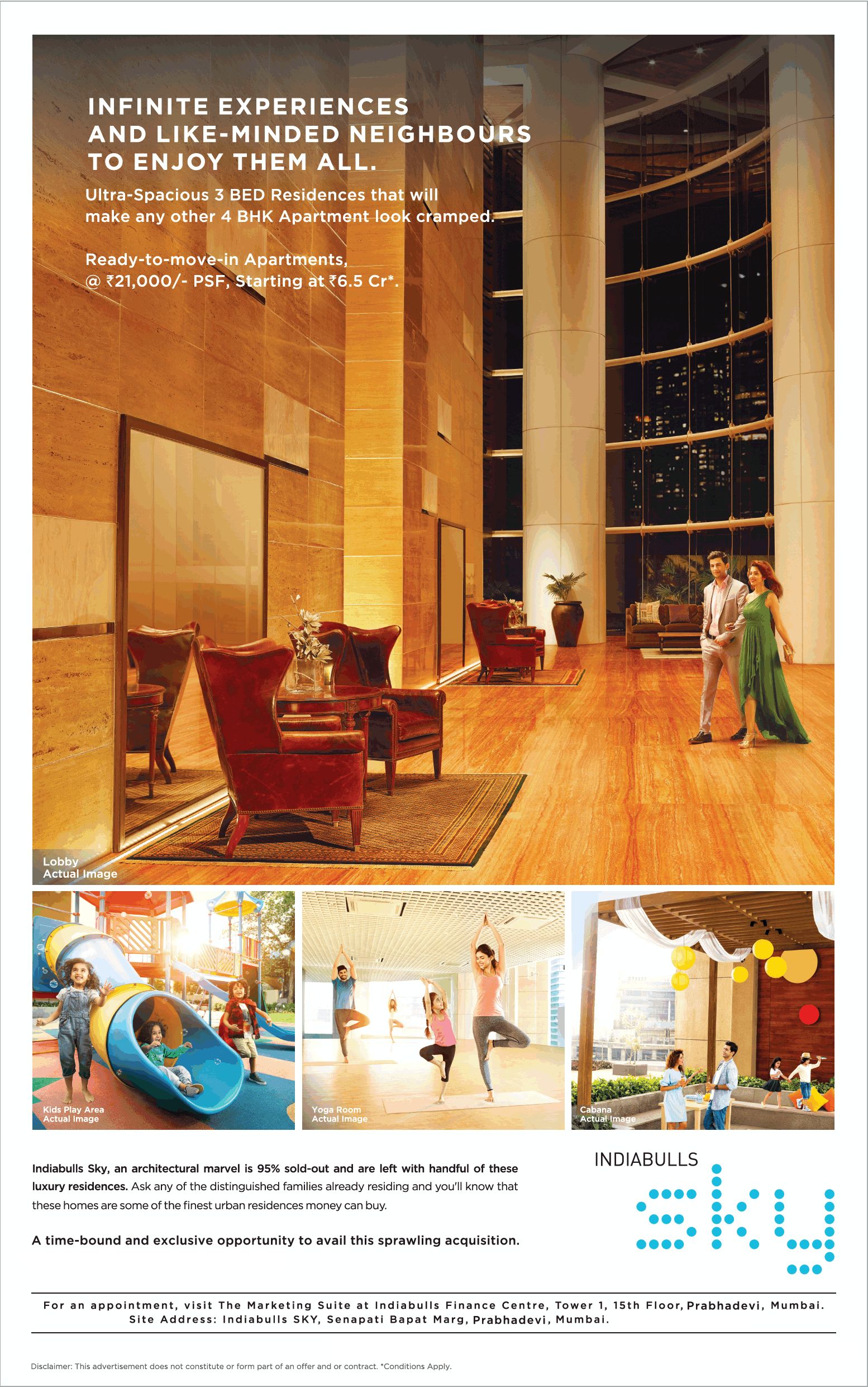 Ready-to-move-in apartments Rs 6.5 Cr at Indiabulls Sky, Mumbai Update